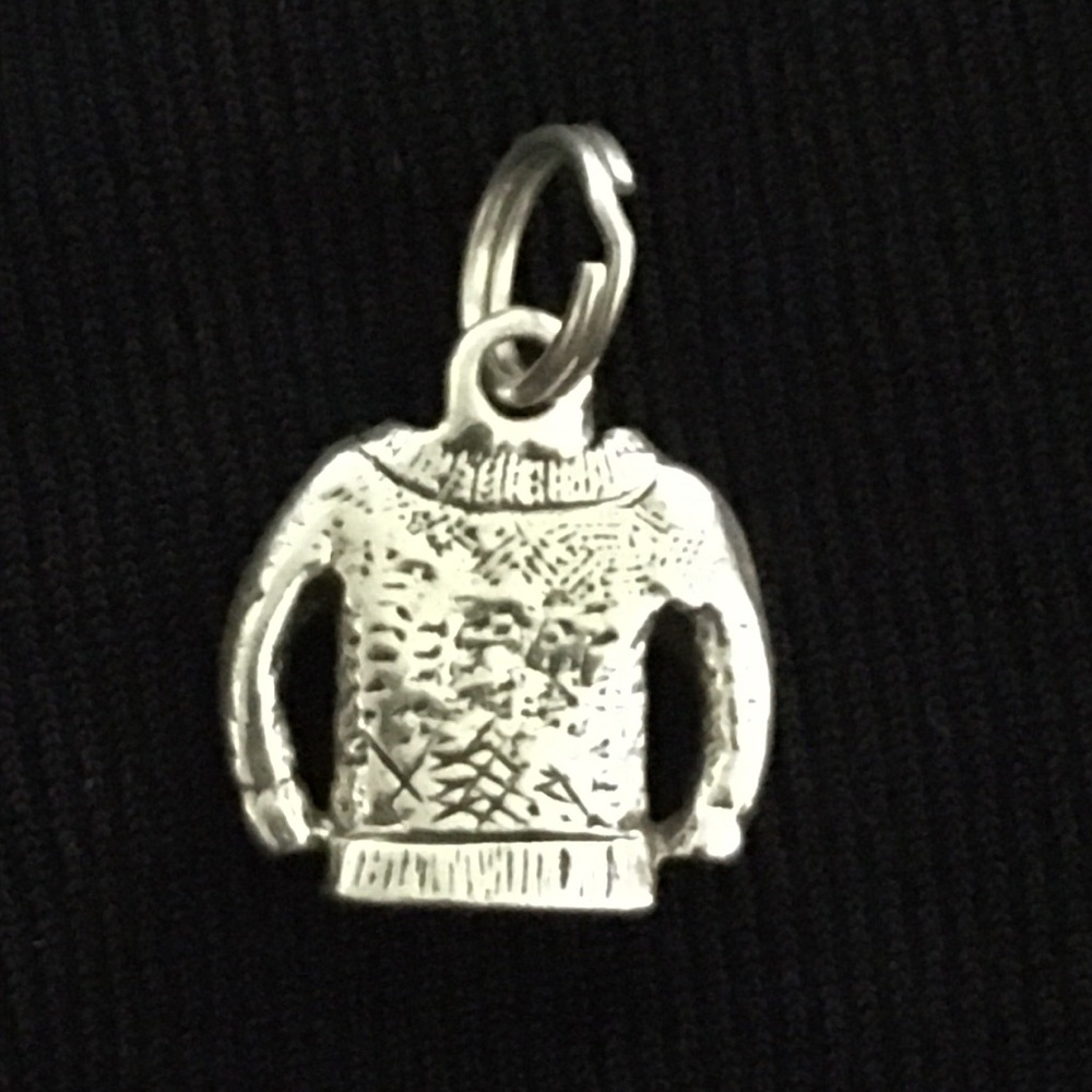 Sterling Varsity Sweater Charm